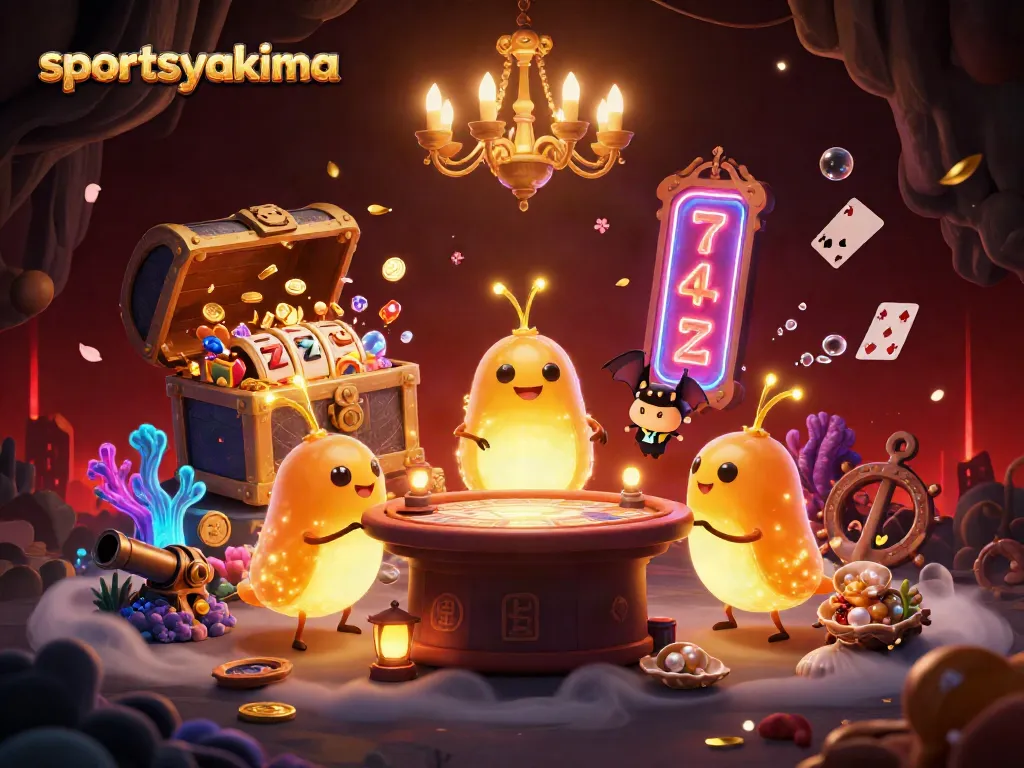 Engage with exciting games at sportsyakima's vibrant 3D cave casino showcasing thrilling slots.